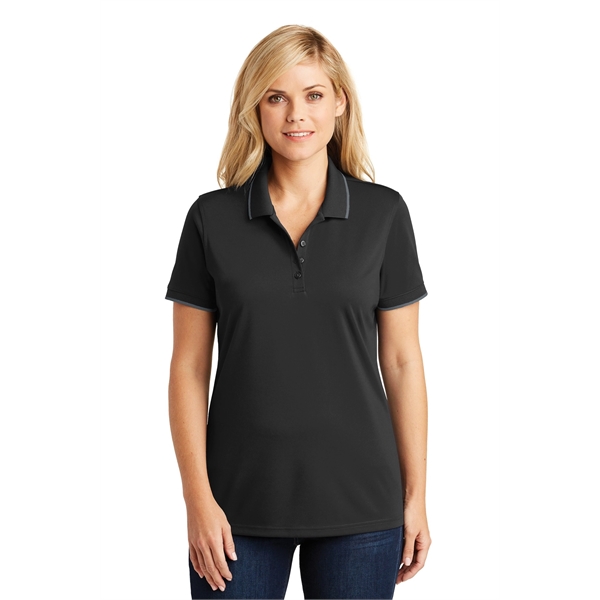 Port Authority Women's Dry Zone UV Micro-Mesh Tipped Polo.