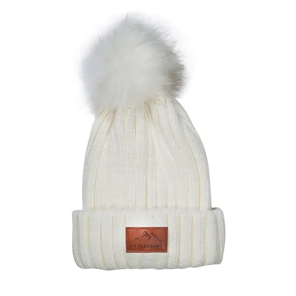 Leeman Knit Beanie With Fur Pom-Pom