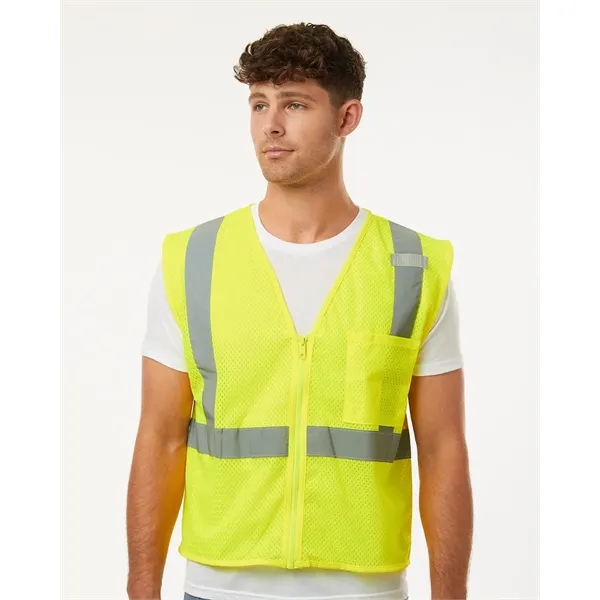 Kishigo Unisex Single Pocket Zipper Mesh Vest