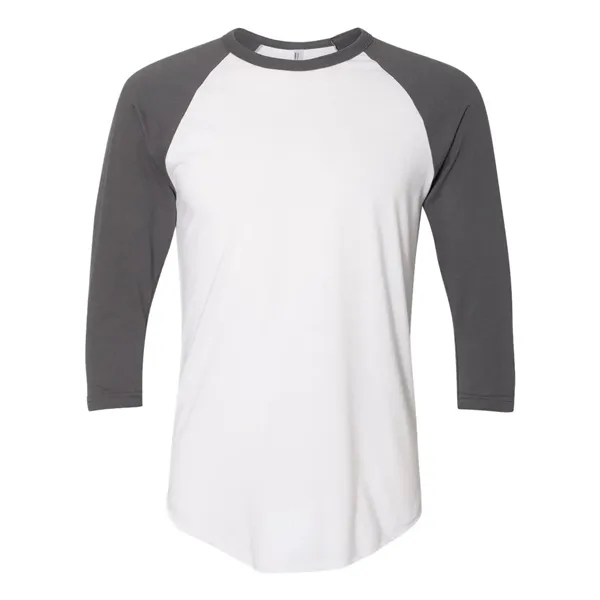 American Apparel Unisex 50/50 Raglan Three-Quarter Sleeve...