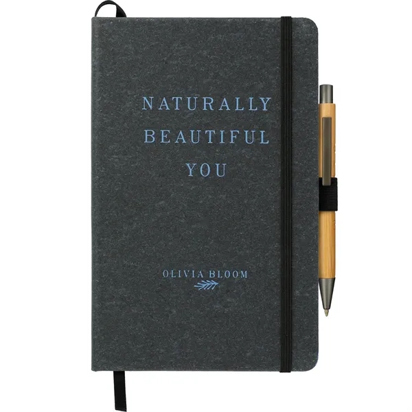 FSC® Mix 5.5" x 8.5" Recycled Leather Bound Journa