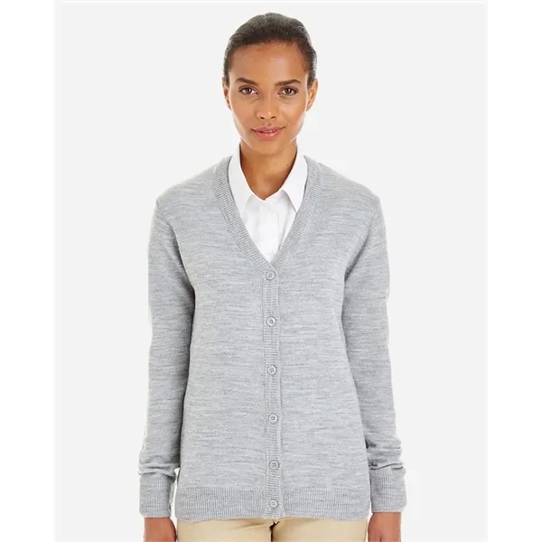 Harriton Women's Pilbloc V-Neck Button Cardigan Sweater