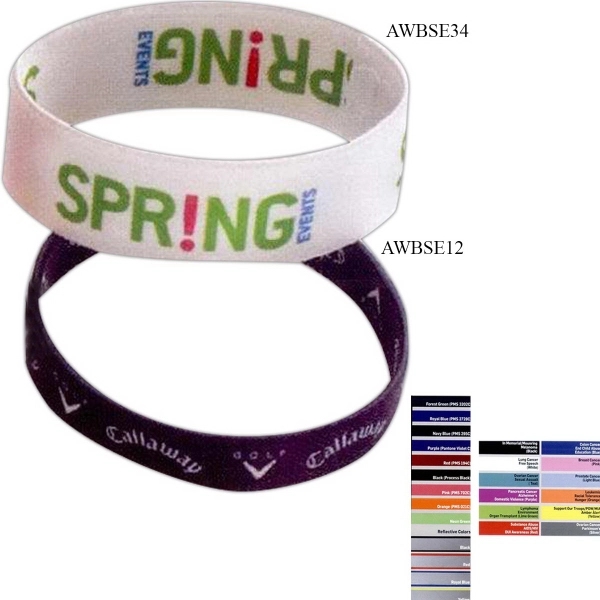 1/2" H x 7" L Dye-Sublimated Stretchy Elastic Bracelet