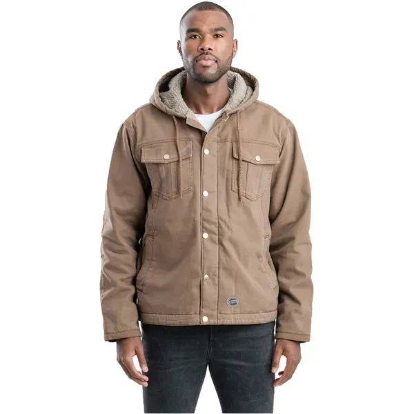 Berne Apparel Men's Vintage Washed Sherpa-Lined Hooded Ja...