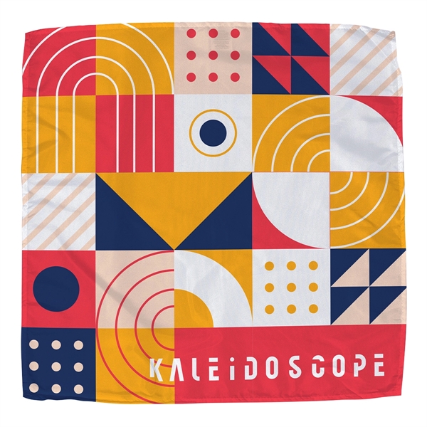 Poly Micro-Peach Bandana 21- x 21- - Full Color