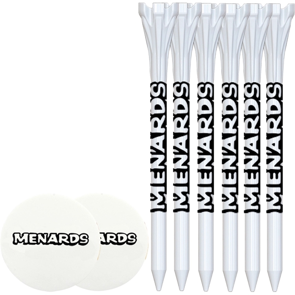 Golf Tee Pack With Flytee Tees And Ball Marker
