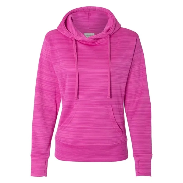 J. America Women's Odyssey Striped Performance Fleece Lap...