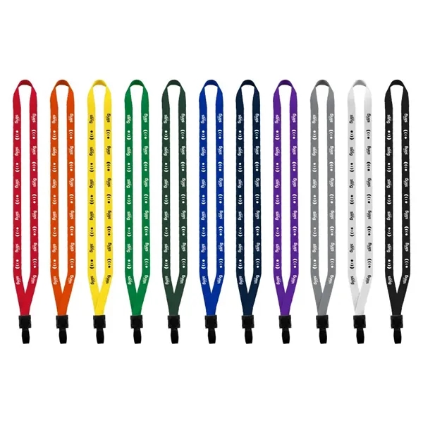 1/2" Polyester Lanyard with Non-Swivel Plastic Hook