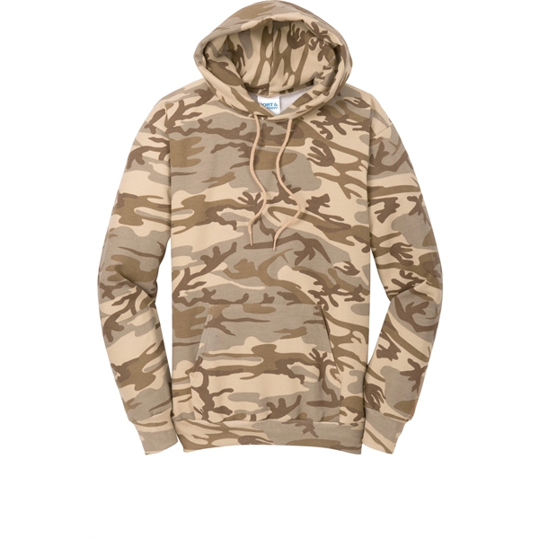 Port & Co Core Fleece Camo Pullover Hooded Sweatshirt.