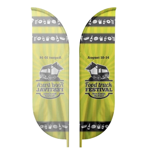 10' Single-Sided Blade Flag with Ground Spike