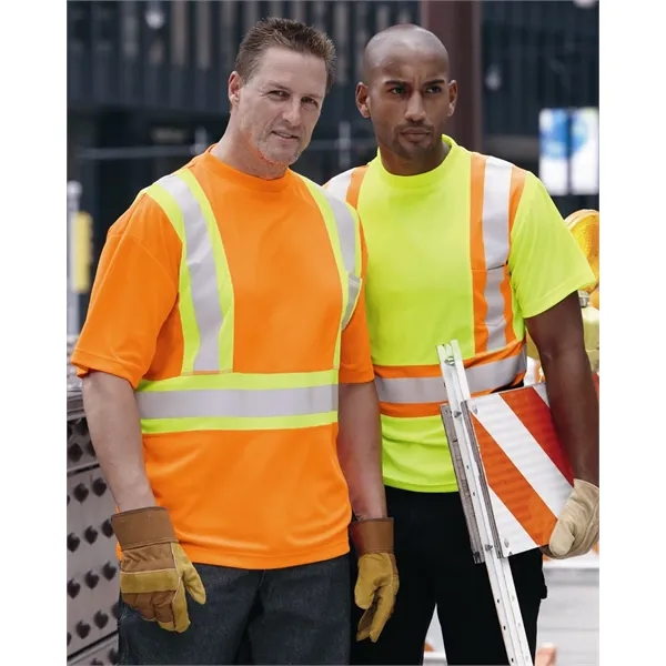 Kishigo Unisex Class 2 Flat Stitch Self-Fabric Panels T-S...