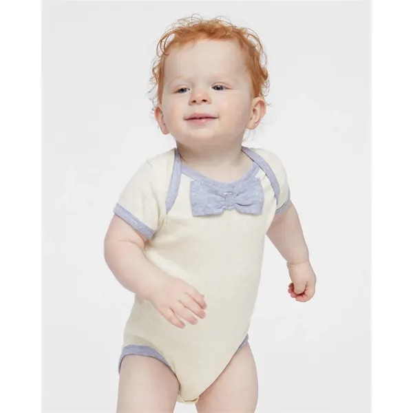 Rabbit Skins Infant Baby Rib Bow Tie Bodysuit