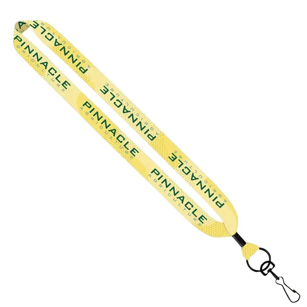 1" Dye Sublimated Lanyard with Metal Crimp &  Swivel Sn