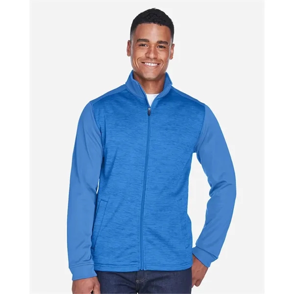 Devon & Jones Men's Newbury Colorblock Melange Fleece Ful...