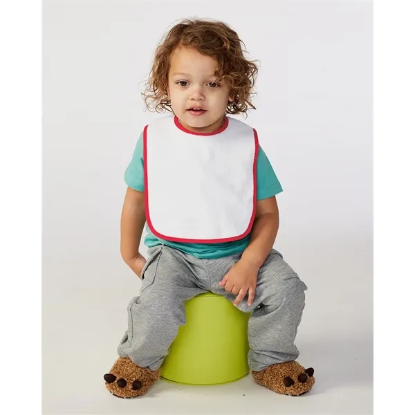 Rabbit Skins Infant Contrast Trim Terry Bib