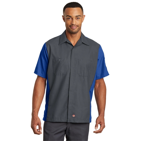 Red Kap Short Sleeve Ripstop Crew Shirt.