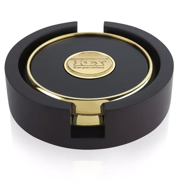 JAFFA® Two Round Coasters with Wood Tray