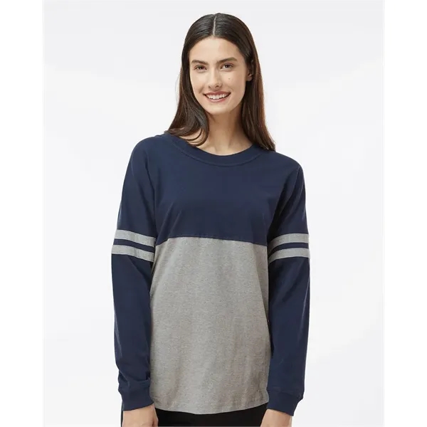 Boxercraft Women's Jersey Pom Pom Long Sleeve T-Shirt