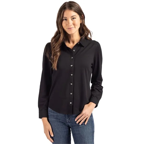 Cutter & Buck Advantage Tri-Blend Eco Soft Pique Long Sle...