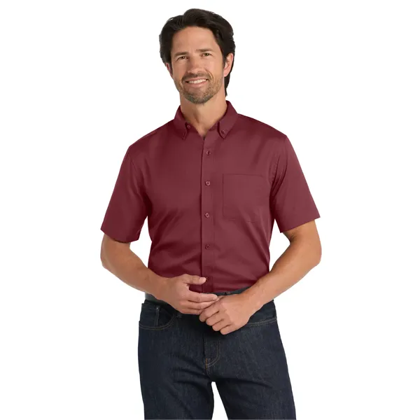 Port Authority Short Sleeve SuperPro React Twill Shirt.