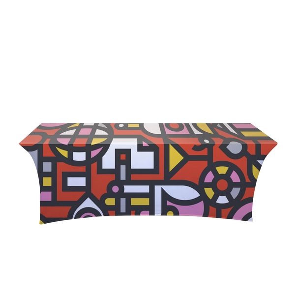 8' Stretch Open-Back Full Color Table Throw