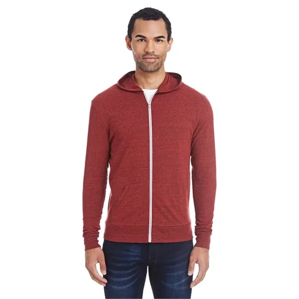 Threadfast Apparel Unisex Triblend Full-Zip Lightweight H...