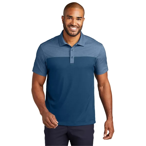 Port Authority Fine Pique Blend Blocked Polo