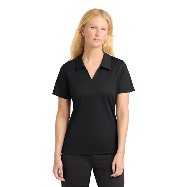 Sport-Tek Women's Dri-Mesh V-Neck Polo.