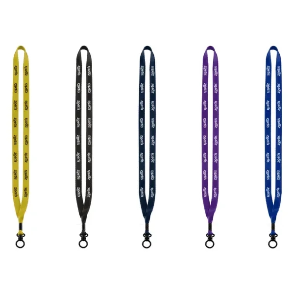 1/2" Polyester Lanyard with Metal Crimp & O-Ring