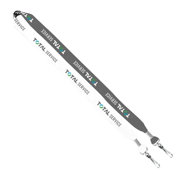 3/4" 2-Ended Dye-Sublimated Lanyard with Metal Crimp & Hook