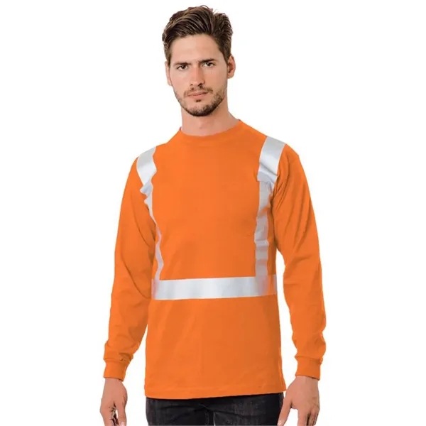 Bayside Unisex USA-Made 50/50 Hi-Visibility Long Sleeve P...