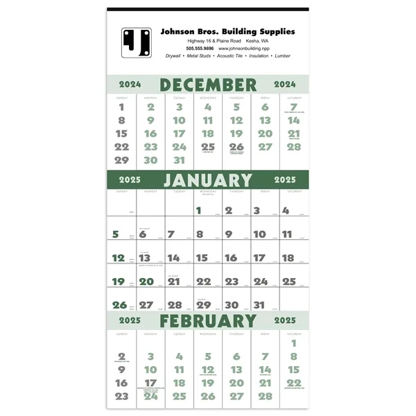 Triumph® Calendars 3-Month Planner (12 Sheet)