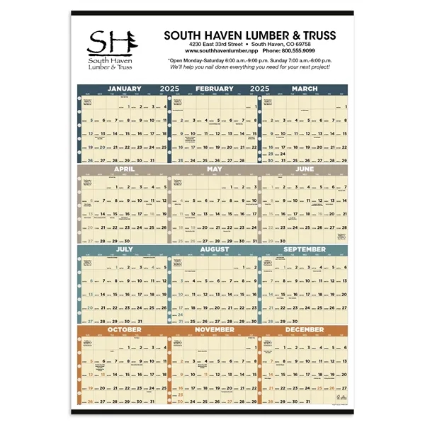 Triumph® Calendars Time Management Span-A-Year (Non-Lamin...
