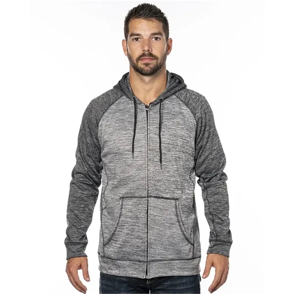 Burnside Men's Performance Raglan Full-Zip Sweatshirt
