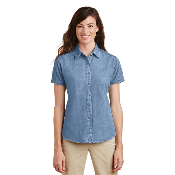 Port & Co Women's Short Sleeve Value Denim Shirt.