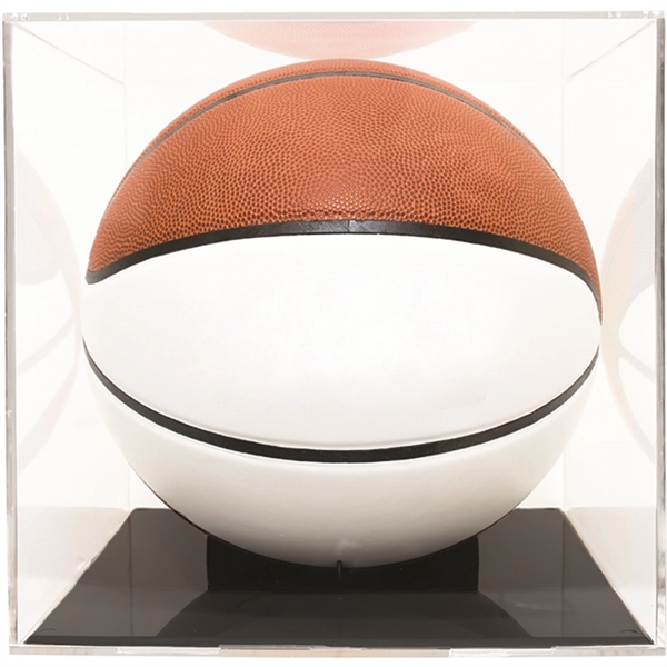 Basketball or Soccer Ball Display Cube with Grandstand