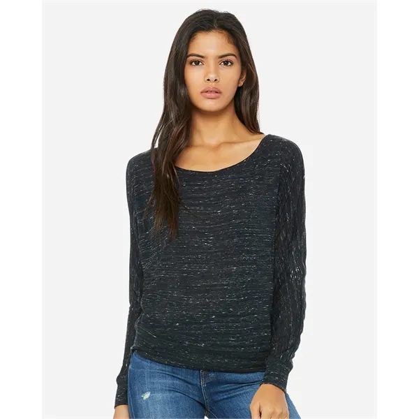BELLA + CANVAS Women's Flowy Off Shoulder Long Sleeve Tee
