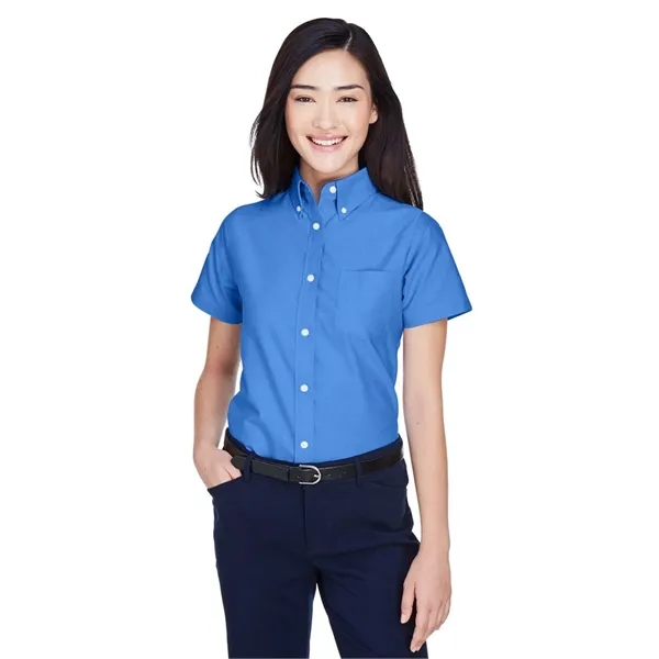 UltraClub Women's Classic Wrinkle-Resistant Short Sleeve ...