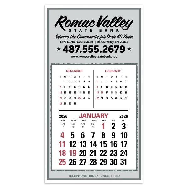 Statement Enclosure Calendar
