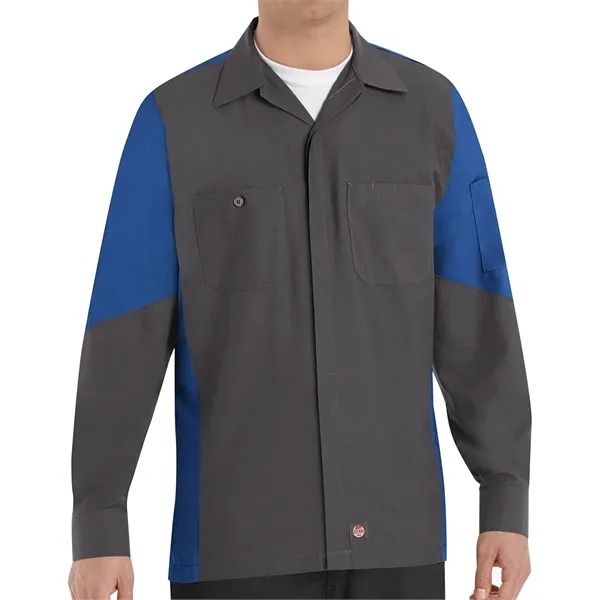 Red Kap Men's Tall Long Sleeve Automotive Crew Shirt