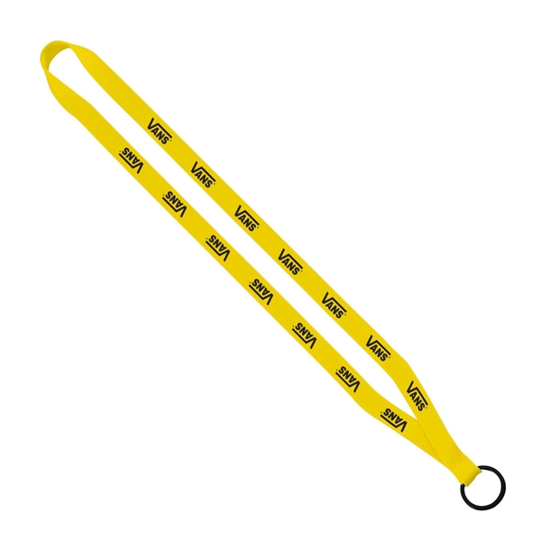1/2" Polyester Sewn Lanyard with Silver Split-Ring