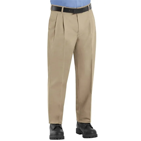 Red Kap Men's Odd-Extended Sizes Pleated Twill Slacks
