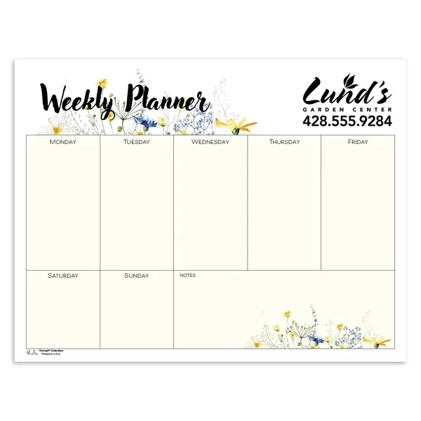 Triumph® Calendars Small Weekly Desk Pad - Floral