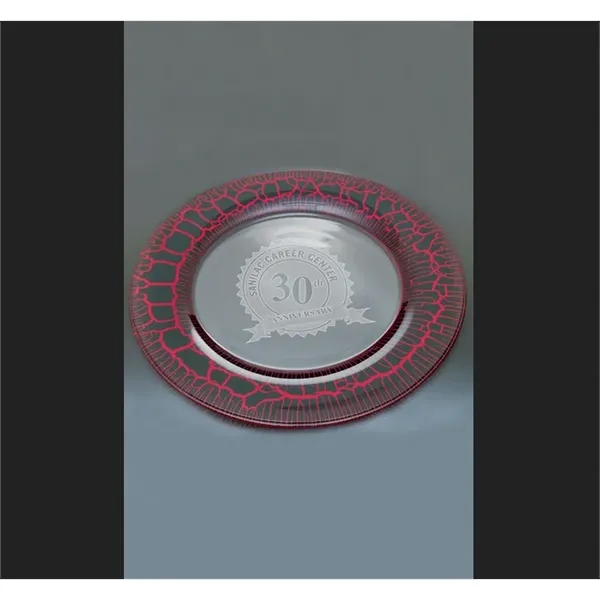 Large Red Leopard Plate