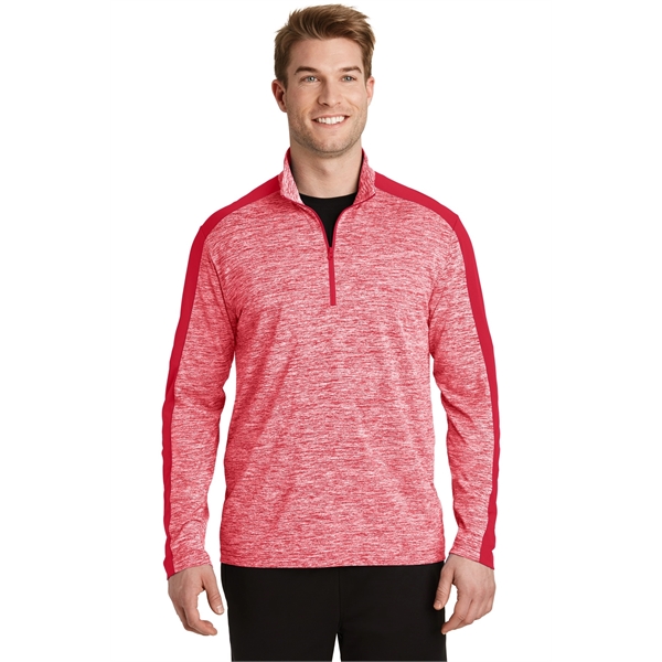 Sport-Tek PosiCharge Electric Heather Colorblock 1/4-Zip ...