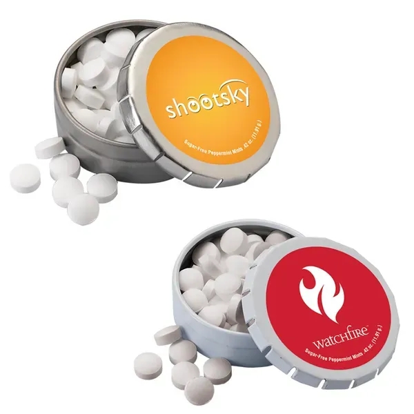 Small Round Mint Push Tin