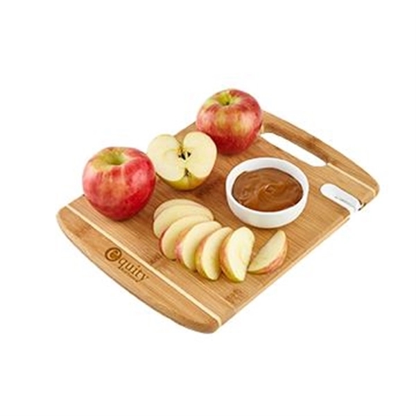 Bamboo Cutting Board with Knife Sharpener