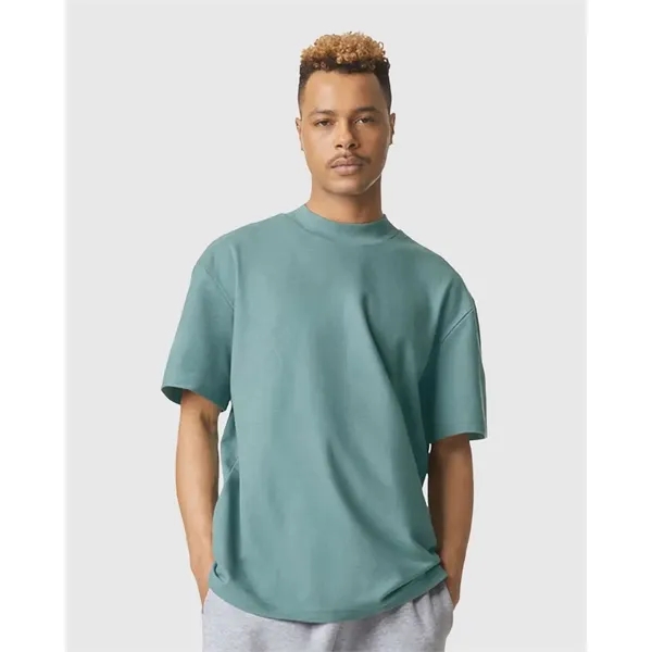 American Apparel Unisex Pique Mockneck Tee