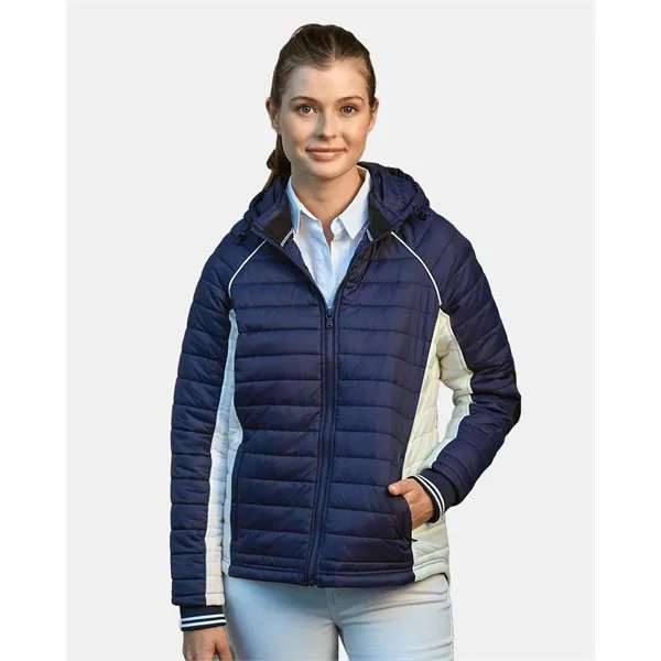 Nautica Women's Nautical Mile Hooded Puffer Jacket