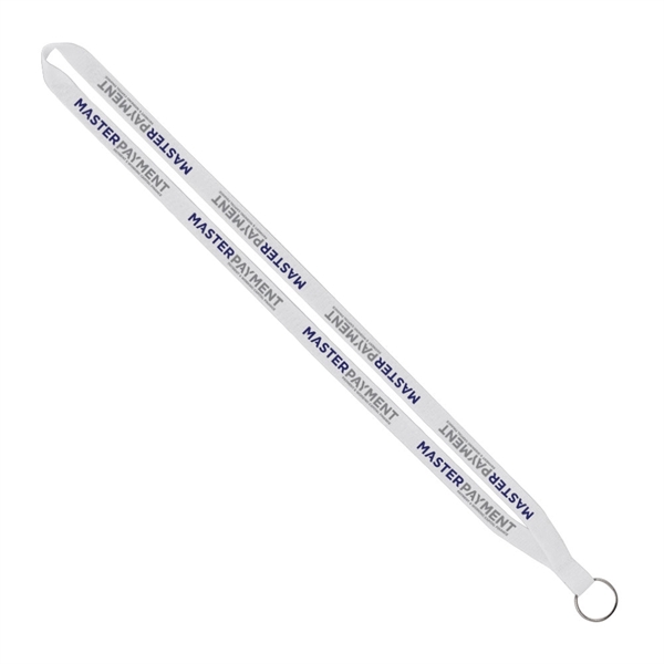 Import Rush 1/2" Polyester Lanyard with Sewn Silver Ring